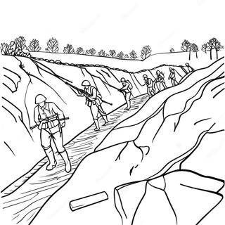 Battlefield Trenches Ww1 Coloring Page 58034-46566