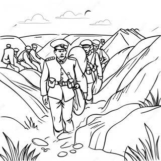 Battlefield Trenches Ww1 Coloring Page 58034-46568