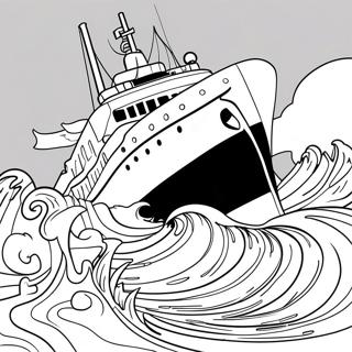 Edmund Fitzgerald In Stormy Waters Coloring Page 58044-46575