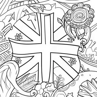 United Kingdom Flag Coloring Pages