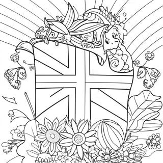 United Kingdom Flag Coloring Page 58053-46582