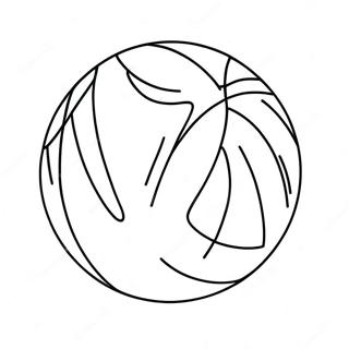 Bouncing Basketball Coloring Page 58074-46596