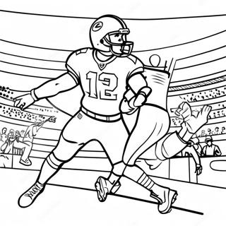 Exciting Super Bowl 2024 Game Scene Coloring Page 5807-4743