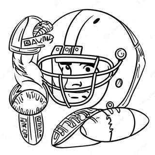 Exciting Super Bowl 2024 Game Scene Coloring Page 5807-4744