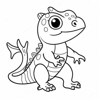 Cute Lizard Coloring Page 58083-46616