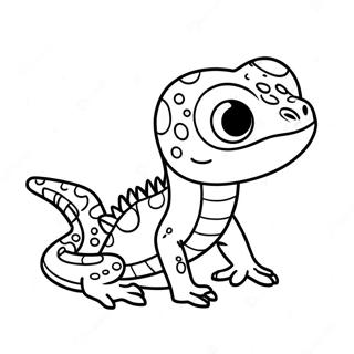 Cute Lizard Coloring Pages