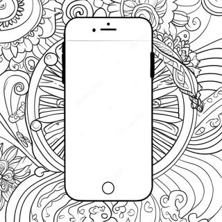 Iphone 14 With Colorful Background Coloring Page 58094-46610