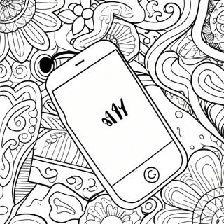 Iphone 14 With Colorful Background Coloring Page 58094-46612