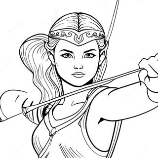 Artemis With Bow And Arrow Coloring Page 58114-46629