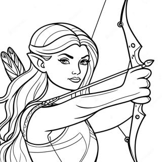 Artemis With Bow And Arrow Coloring Page 58114-46630