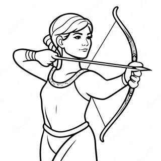 Artemis With Bow And Arrow Coloring Page 58114-46631