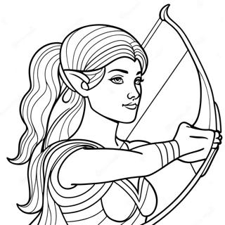 Artemis With Bow And Arrow Coloring Page 58114-46632