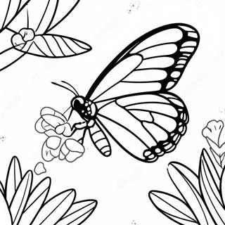 Colorful Monarch Butterfly In Flight Coloring Page 58124-46635