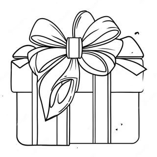 Colorful Gift Box With Ribbon Coloring Page 58134-46646