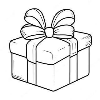 Colorful Gift Box With Ribbon Coloring Page 58134-46647