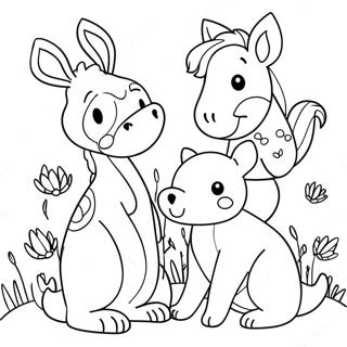 Animal Friends Coloring Page 58163-46669