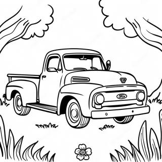 Realistic Ford Truck Coloring Pages