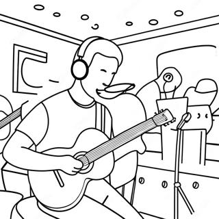 Lofi Music Scene Coloring Page 58223-46715