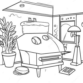 Lofi Music Scene Coloring Page 58223-46716