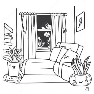 Chill Lofi Aesthetic Coloring Page 58224-46717