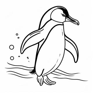 Emperor Penguin Swimming Coloring Page 58233-46721