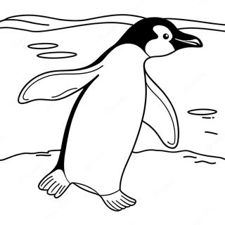 Emperor Penguin Swimming Coloring Page 58233-46723