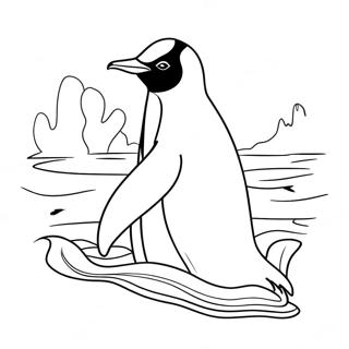 Emperor Penguin Swimming Coloring Page 58233-46724