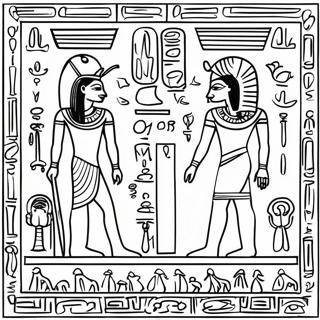 Ancient Egyptian Hieroglyphics Coloring Page 58254-46739