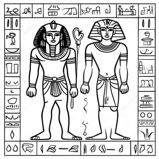 Ancient Egyptian Hieroglyphics Coloring Page 58254-46740