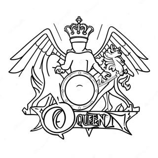 Queen Band Logo Coloring Page 58273-46752