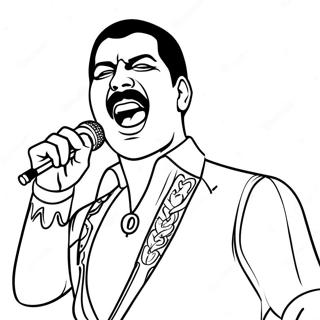 Freddie Mercury Singing Coloring Page 58274-46754