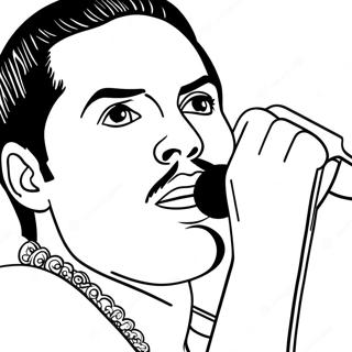 Freddie Mercury Singing Coloring Page 58274-46755