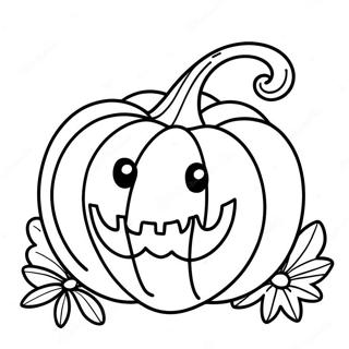 Smiling Pumpkin Coloring Page 58304-46784