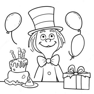 Dr Seuss Birthday Coloring Pages