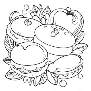 French Food Coloring Pages