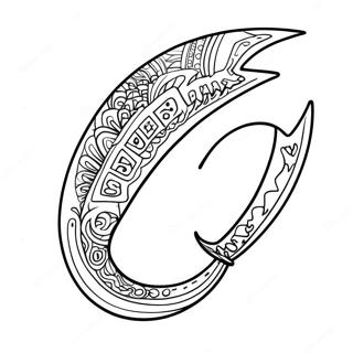 Colorful Boomerang Flying Through The Sky Coloring Page 58374-46842