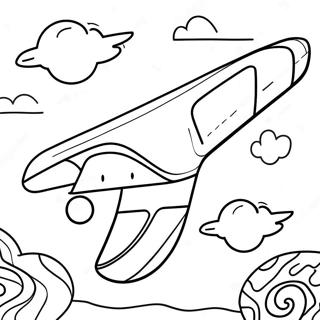 Colorful Boomerang Flying Through The Sky Coloring Page 58374-46844