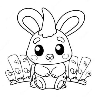 Cute Peep With Bunny Ears Coloring Page 5837-4771