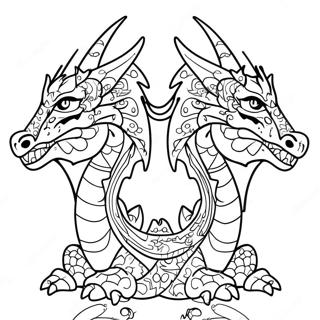 Two Headed Dragon Coloring Pages