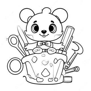 Chico Bon Bon With Colorful Tools Coloring Page 58404-46864