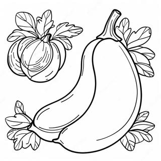 Eggplant Coloring Pages