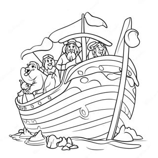 Colorful Noah S Ark Coloring Page 58454-46902