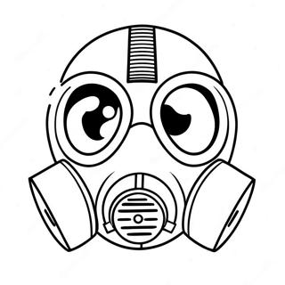 Gas Mask Coloring Page 58463-46907