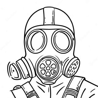 Gas Mask Coloring Page 58463-46908