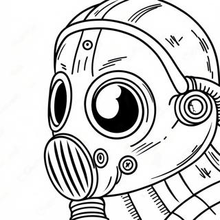 Cool Gas Mask Design Coloring Page 58464-46910