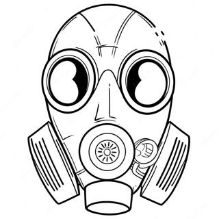 Cool Gas Mask Design Coloring Page 58464-46911