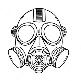 Cool Gas Mask Design Coloring Page 58464-46912