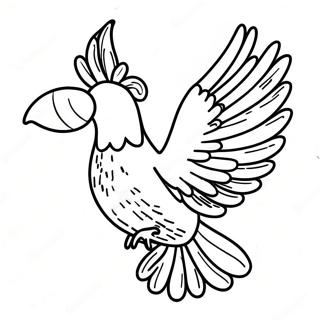 Colorful Peso Pluma Flying Coloring Page 5847-4777