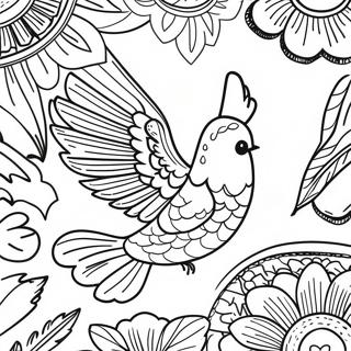 Colorful Peso Pluma Flying Coloring Page 5847-4778