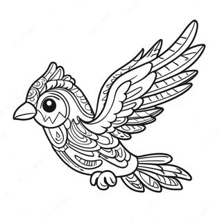 Colorful Peso Pluma Flying Coloring Page 5847-4779